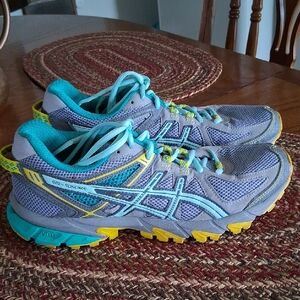Asics Women's Gel-Sonoma Teal and Yellow Athletic Shoes Sz.8.5